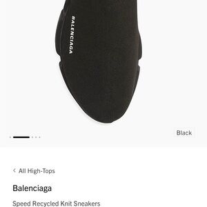 Balenciaga Women's Black Knit Sneakers